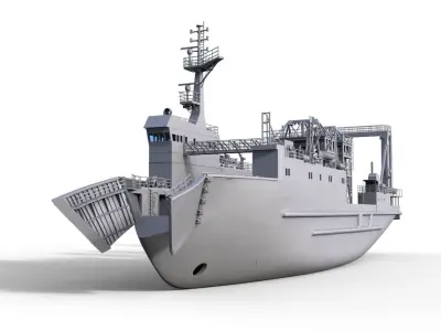 MS Brocken Modelship heavy load vessel 3D print model