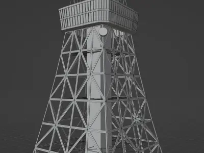 Tokyo Tower Free low-poly 3D model