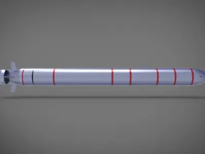 POSEIDON Unmanned Underwater Vehicle  Russian Nuclear Low-poly 3D model