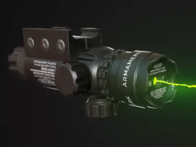 OZARK ARMAMENT Green Laser Sight System AAA PBR Game Ready Low-poly 3D model