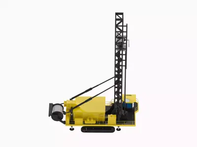 Drill Rig Blasthole 320XPC Simplified Low-poly 3D model