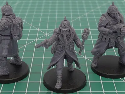 Panzer Gothic Krieg Command Squad 3D Print Miniatures 3D print model