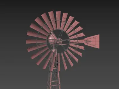 WindMill old on sky 3D model