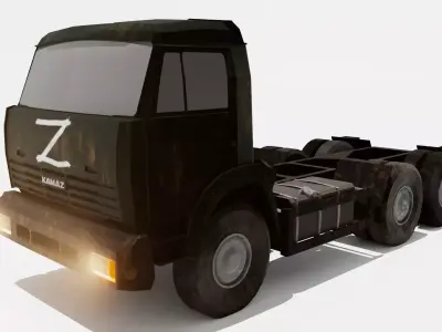Kamaz 6525 Russian Thermal Texture set Low-poly 3D model