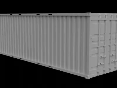 Cargo Container Ship Low-poly 3D model