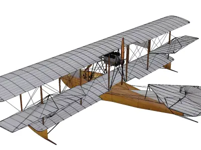 Curtiss Model F Low-poly 3D model