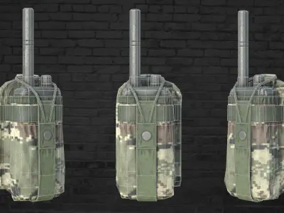 MILITARY Game Ready Croatian Radio Low-poly 3D model