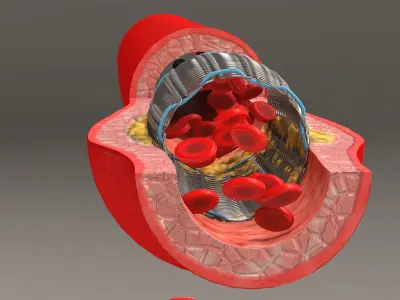 Stents with Artery 3D model