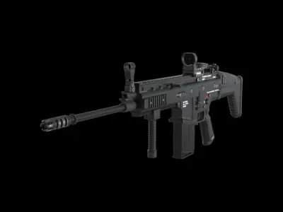 Scar-H assault rifle 3D model purchase