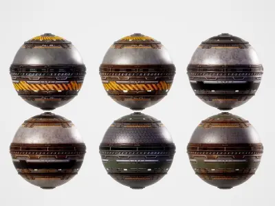 2022 MEGA SCIFI TEXTURES COLLECTION 3D Model Pack