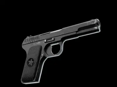 TT - Tula Tokarev Pistol 1934 version Low-poly 3D model