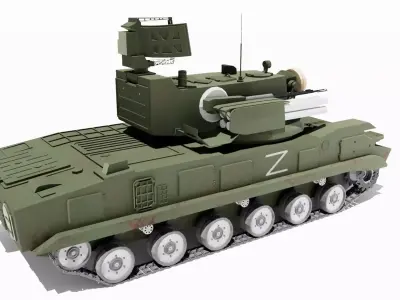 9K22 Tunguska 3D model
