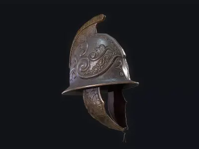 Helmet of Gladiator Low-poly 3D model