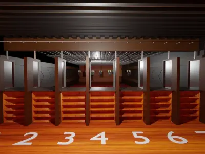 Shooting Range Low-poly 3D model get