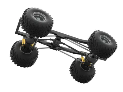 Chassis of vintage Ranger monster truck Scale 1 to 25 3D print model