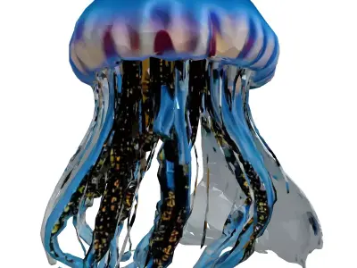SciFi Robotic Jellyfish 3D Model Low-poly 3D model