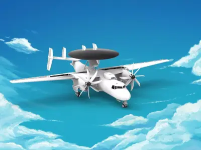 Grumman E-2 Hawkeye 3D print model