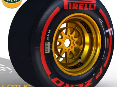 E23 Supersoft front tyre Low-poly 3D model