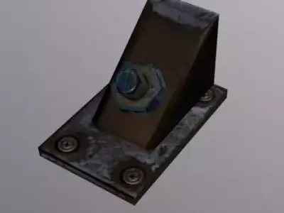 Crane Pillar Support Low-poly 3D model