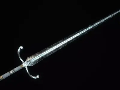 Fantazy Sword Melee Weapon Low-poly 3D model