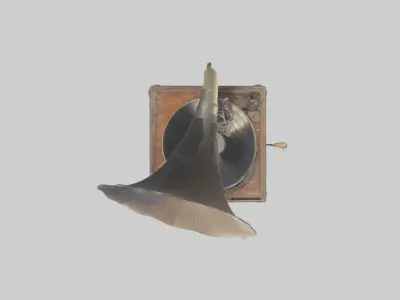 Dusty Old Gramophone Model Low-poly 3D model