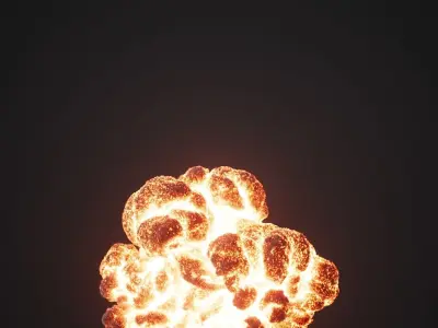 Animated Gasoline Explosion 3 3D model