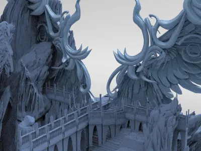Walkway of Dantes Heresy Mountain  3D model