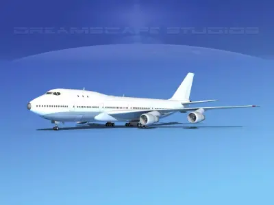 Boeing 747-100 Unmarked 3D model