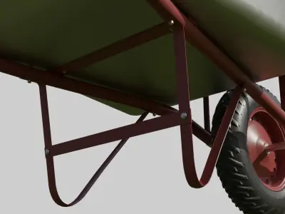 New clean wheelbarrow pushcart 3D model