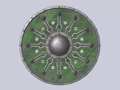 Viking shield Low-poly 3D model purchase