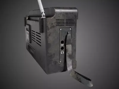  Portable Radio Low-poly 3D model