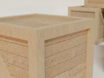 Simple Low Poly Crate Free low-poly 3D model