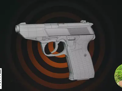 Modern Tactical Pocket Pistol - 9mm  3D model