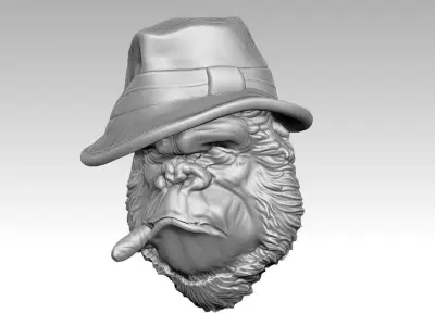 Monkey gorilla chief boss  3D print model