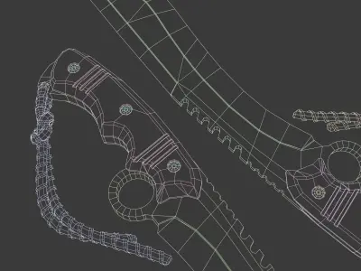 Bowie Knife 3D model buy