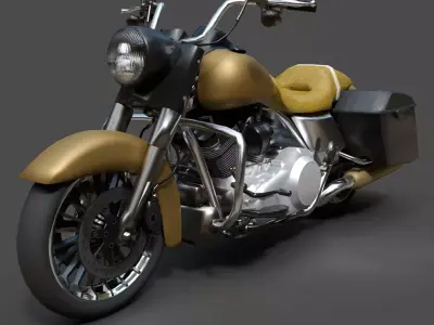Harley Davidson Road King - Game-Ready 3D Model 3D model