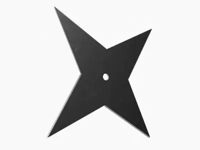 Shuriken ninja throwing knife 09 3D model