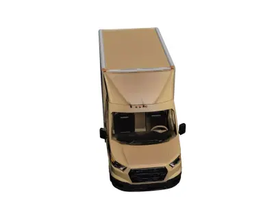 Generic Box Truck Neutral Cargo Transport Vehicle 02 3D model