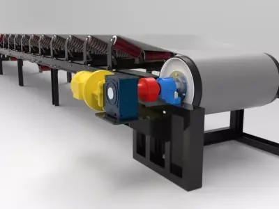 Belt conveyor 3D model get
