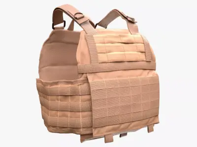 Plate Carrier 18 - All MH Bodies - UE5 Skeletons - Rigged Low-poly 3D model