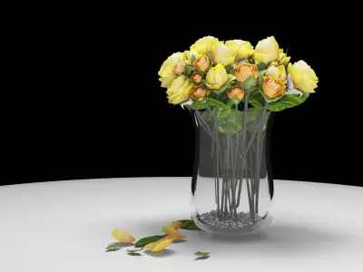 leisure Modern chair with table 3D model