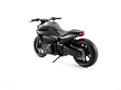 Sleek Black Motorcycle model pack Low-poly 3D model purchase