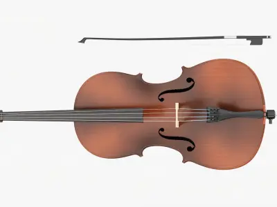 Acoustic cello 3D model