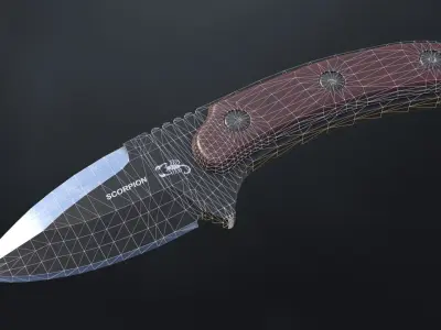 Tactical Knife Scorpion Low-poly 3D model