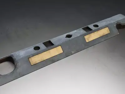 Vintage Metal Machine Part Set Low-poly 3D model