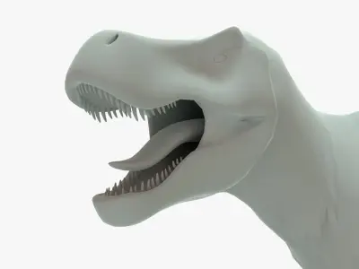 Tyrannosaurus Rex Rigged Basemesh Low-poly 3D model
