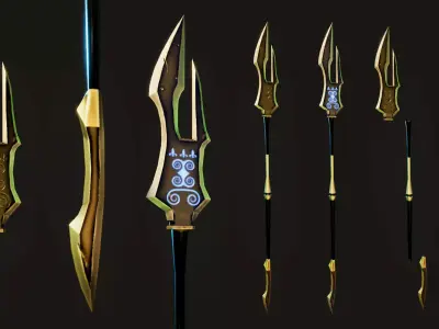 Stylized Long Blade Vol 1 Low-poly 3D model