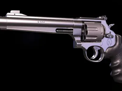 FA 929C Revolver Low-poly 3D model