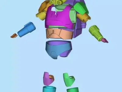 The Bad Batch - Tech 3-75 inch figure armor kit 3d files 3D print model