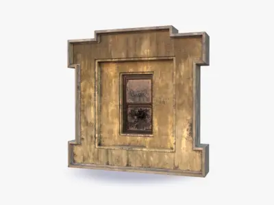 Cement Window 0002 Low-poly 3D model